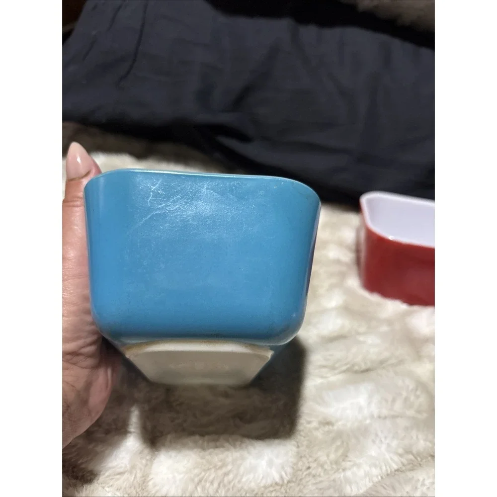 Pyrex 2 Pc Ovenware Refrigerator Dish Set Primary Colors No Lids